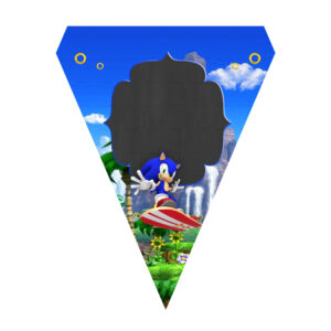 Bandeirinha Sonic Gratis para Editar e Imprimir