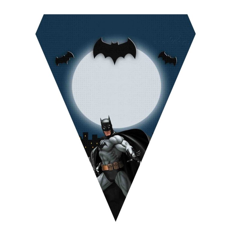 Bandeirinha de Letras Gratis Batman