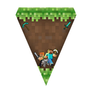 Bandeirinha de Letras Minecraft Grátis