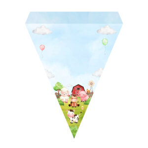 Bandeirinhas de Letras Animais da Quinta Grátis