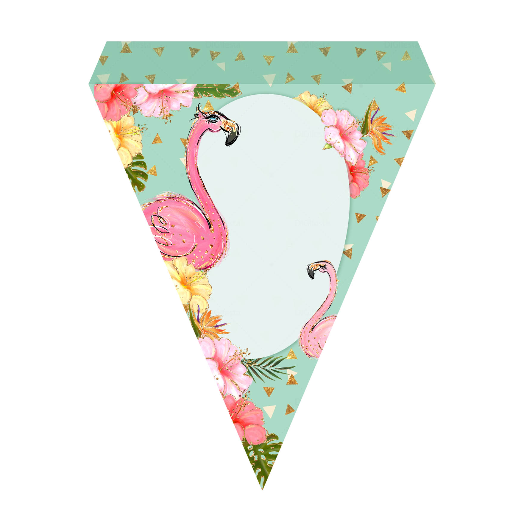 Bandeirinhas de Letras Flamingo T2 Grátis