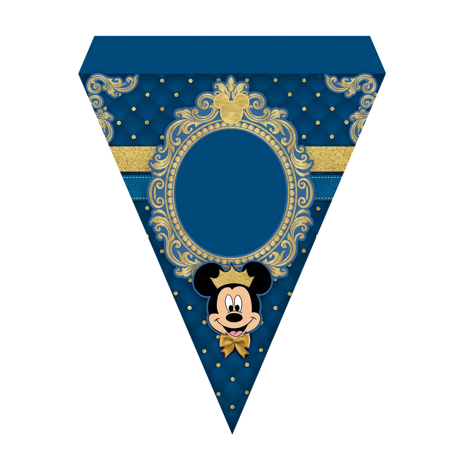 Bandeirinhas de Letras Mickey Realeza Grátis