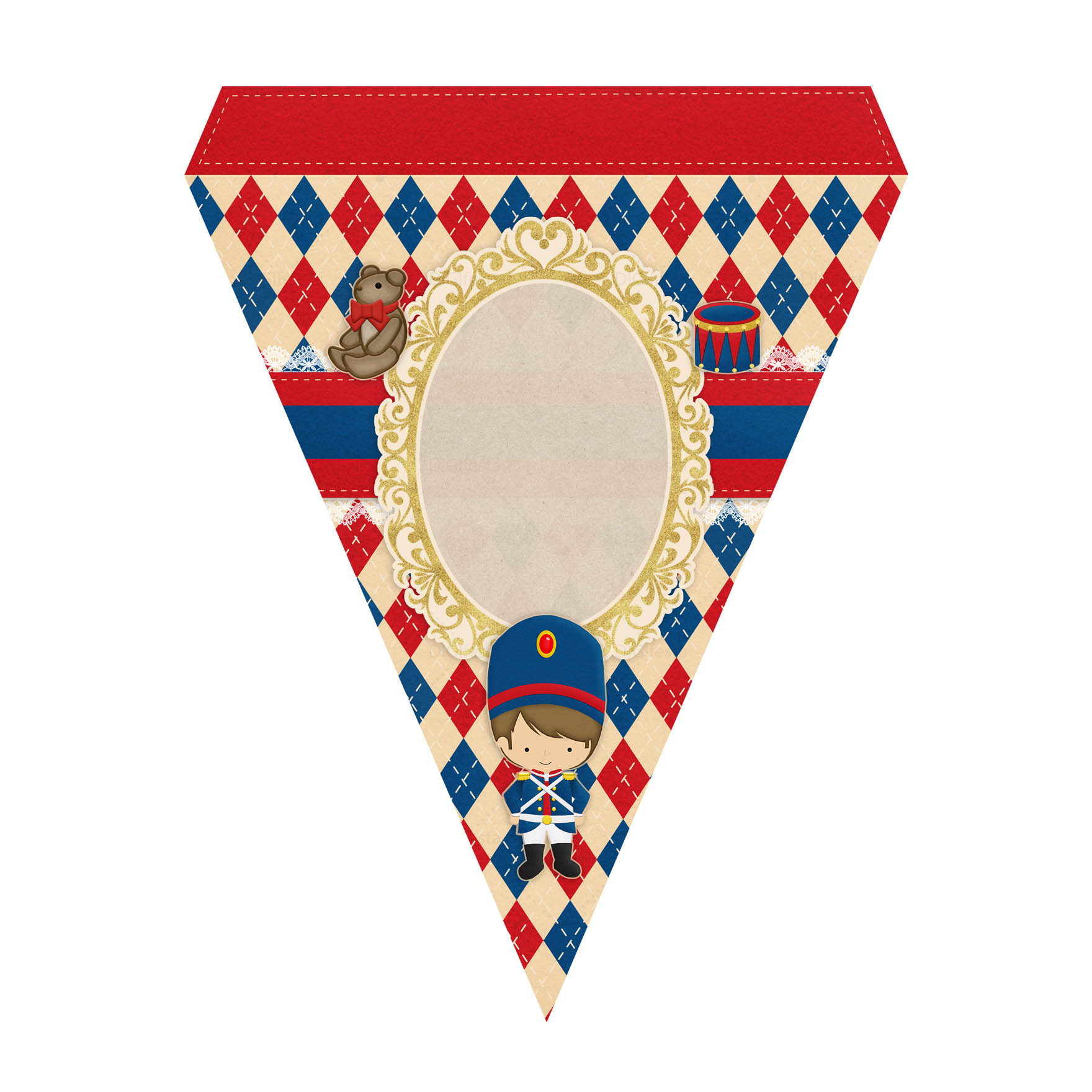 Bandeirinhas de Letras Soldadinho de Chumbo Grátis