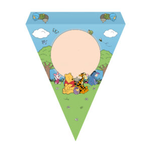 Bandeirinhas de Letras Ursinho Pooh Grátis