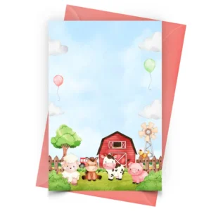 Convite Animais da Quinta Personalizado - Antes