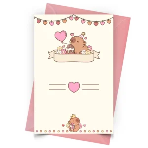 Convite Capivara Personalizado - Antes