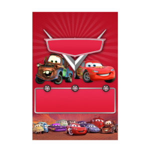 Kit Festa Carros Disney Gratis - Pronto para Imprimir