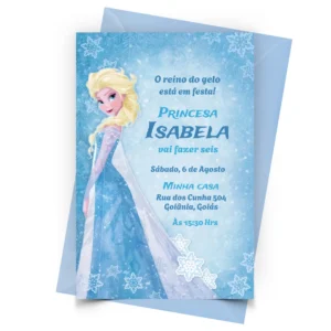 Convite Frozen T3 personalizado - Depois
