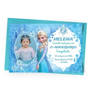 Fazer convite online convite digital CONVITE ANIVERSÁRIO FROZEN