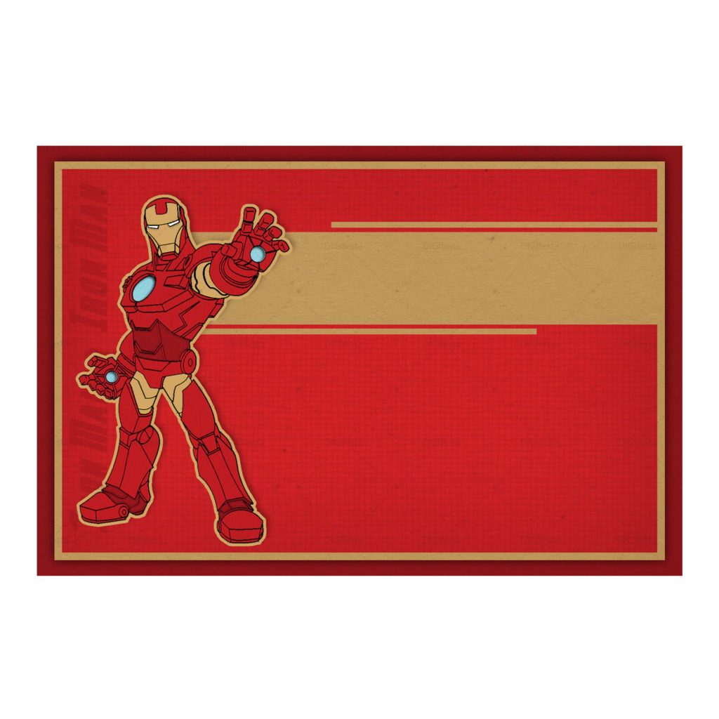 [7 Artes] Convite Homem de Ferro Grátis para Editar e Imprimir