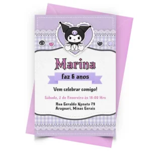 Convite Kuromi Personalizado - Depois