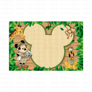 Convite Mickey Safari Grátis