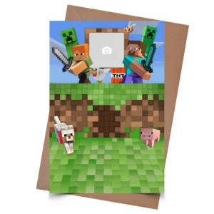 Convite Minecraft T3 Personalizado - Antes