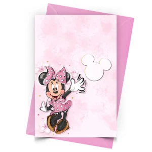 Convite Minnie Rosa T2 Personalizado - Antes