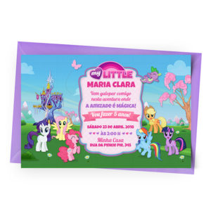 Convite My Little Pony Personalizado