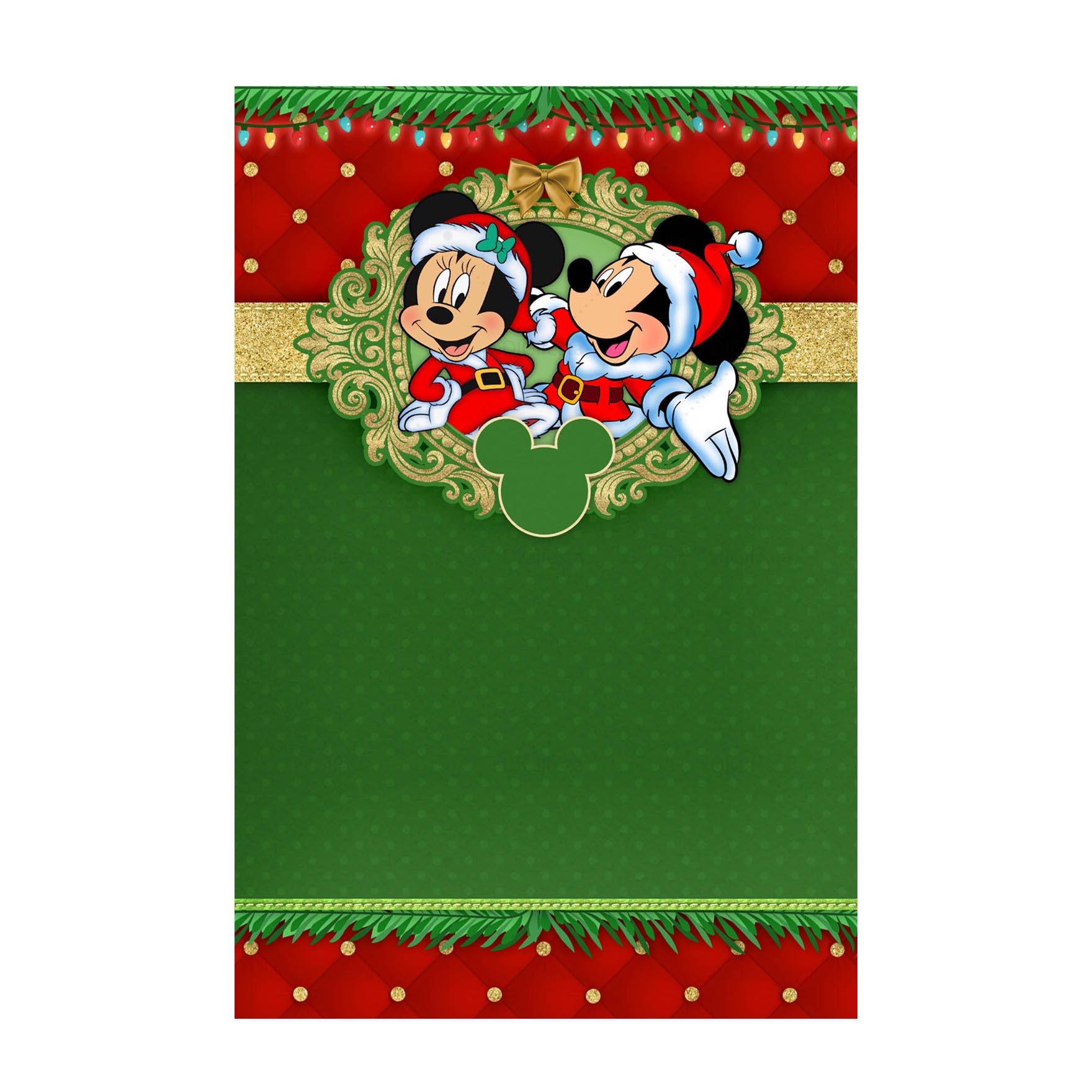 Convite Natal Mickey e Minnie Grátis