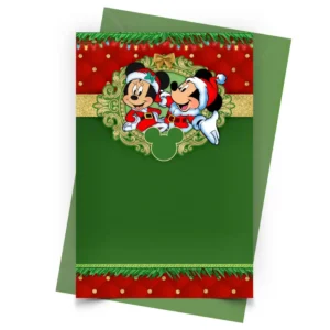 Convite Natal Mickey e Minnie Personalizado - Antes