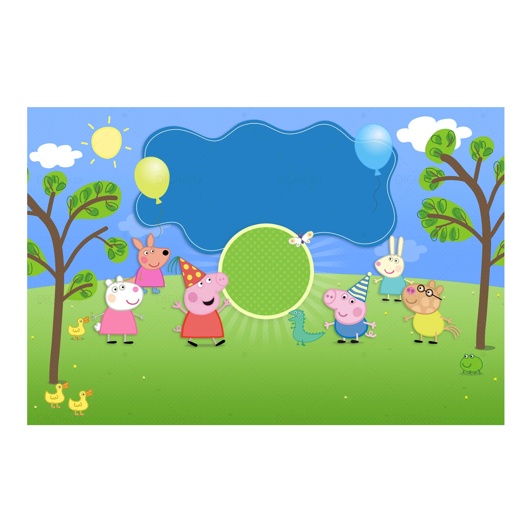 Peppa Pig Casa Convite Digital