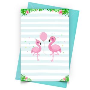 Convite Personalizado Flamingo