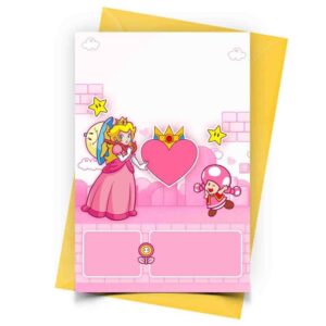 Convite Princesa Peach Personalizado - Antes