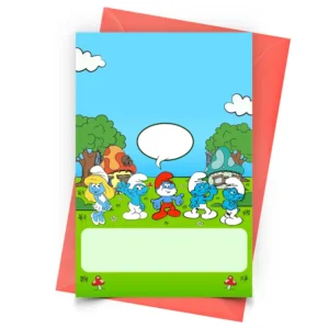 Convite Smurfs Personalizado - Antes