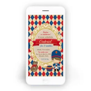 Convite Soldadinho de Jumbo Whatsapp Personalizado - Antes