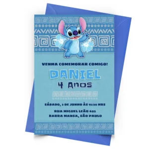 Convite Stitch Personalizado - Depois