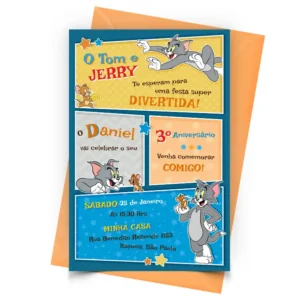Convite Tom e Jerry Personalizado - Depois