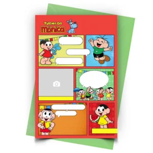 Convite Turma da Mônica Personalizado - Antes