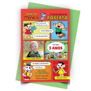 Convite Turma da Mônica Personalizado - Depois