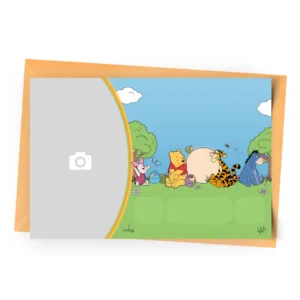 Convite Ursinho Pooh com Foto Personalizado - Antes