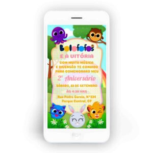 Convite Personalizado Bolofofos - Mimos Kids Ateliê