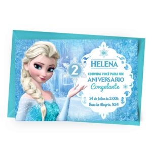 Convite Frozen Gratis Para Editar