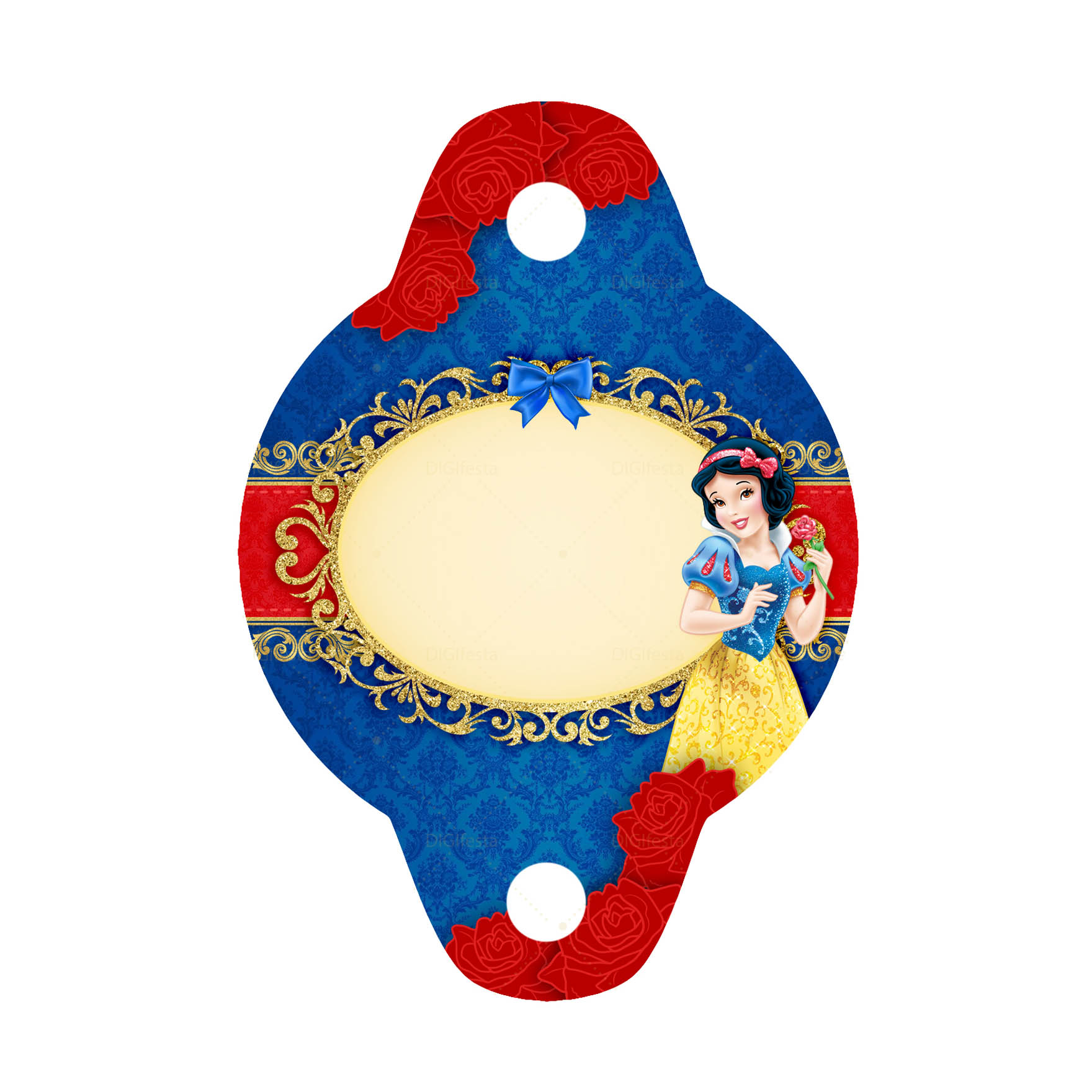 Enfeite de Canudo Branca de Neve T2 Grátis