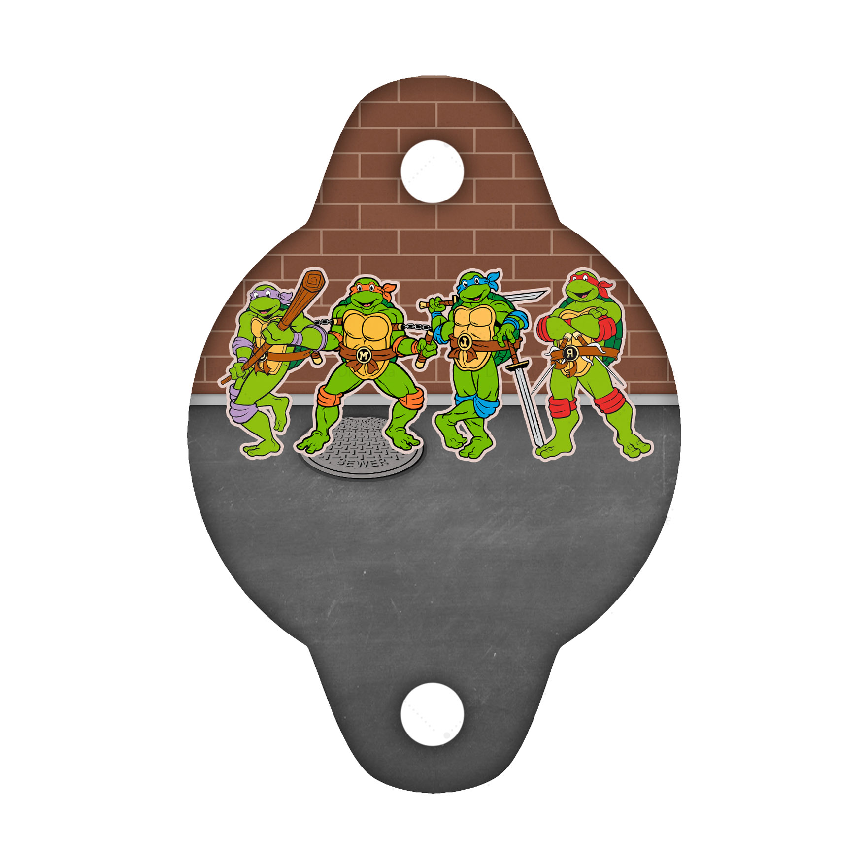 Enfeite de Canudo Tartarugas Ninjas Grátis