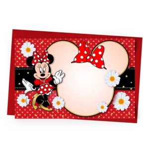 Convite Minnie Vermelha Personalizado