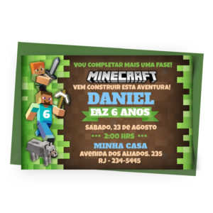 Personalizar Convite Minecraft