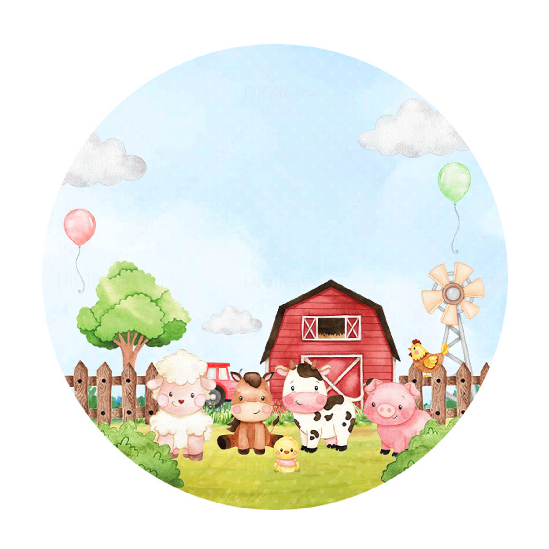 Rodelinha para Texto Animais da Quinta Grátis