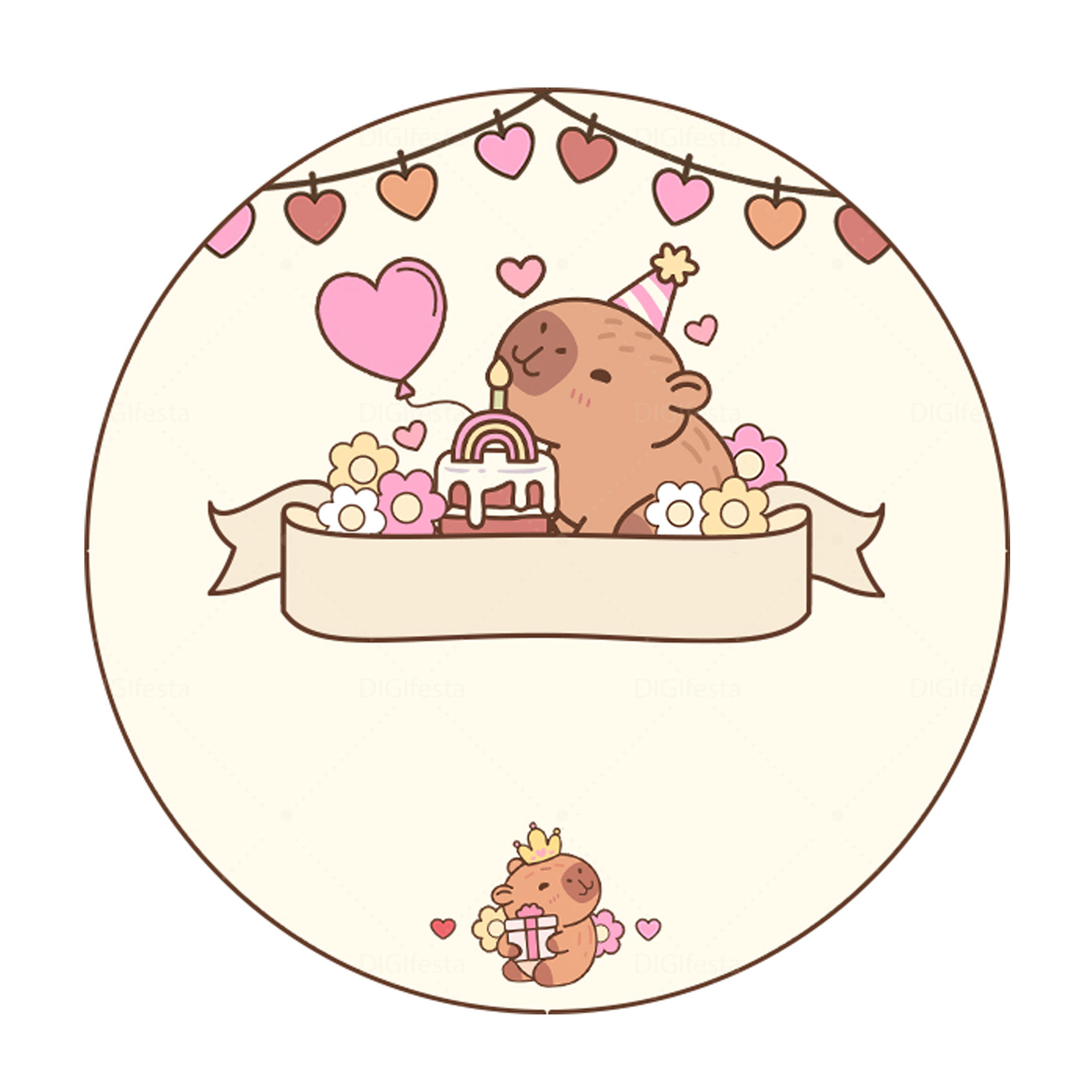 Rodelinha para Texto Capivara Grátis