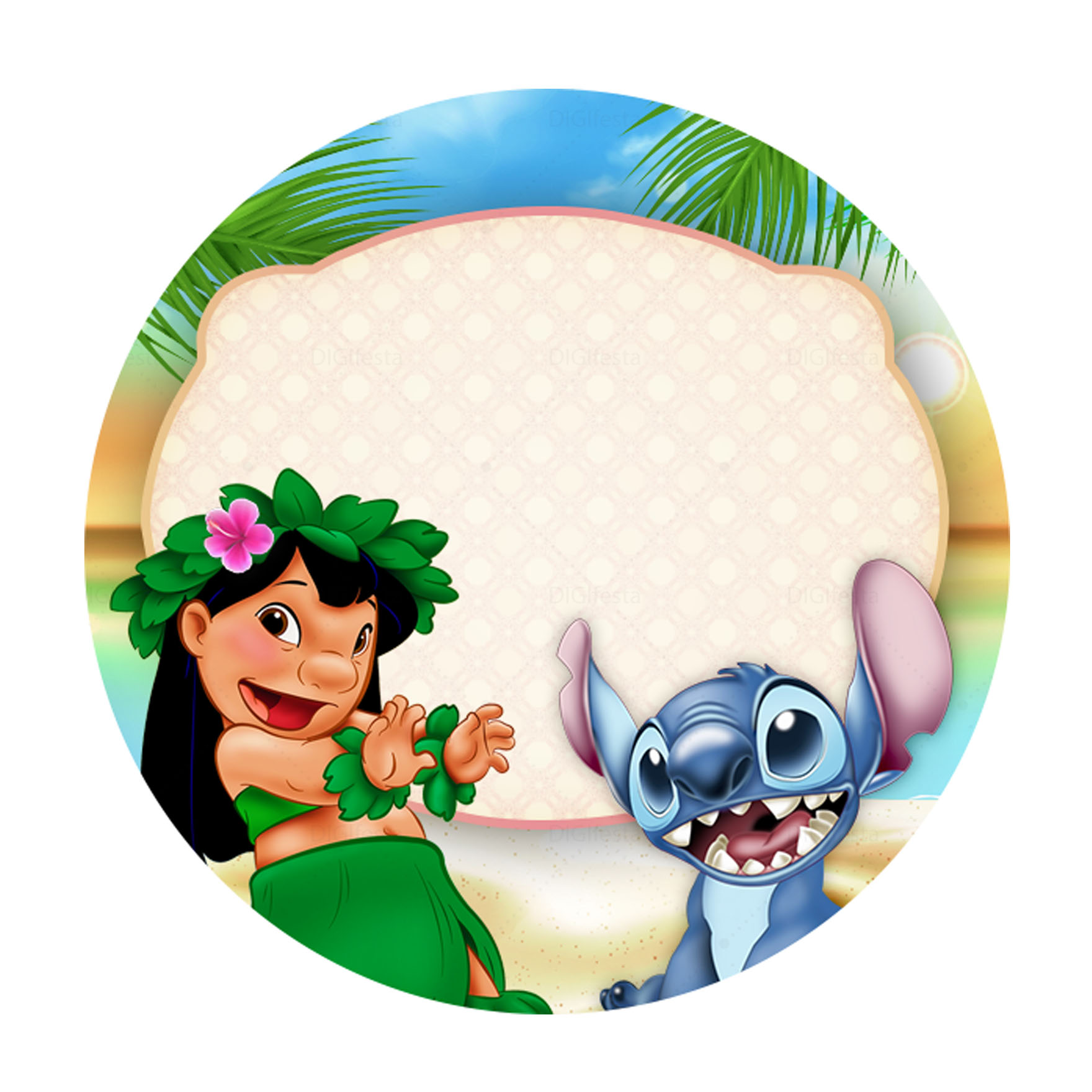 Rodelinha para Texto Lilo e Stich Grátis