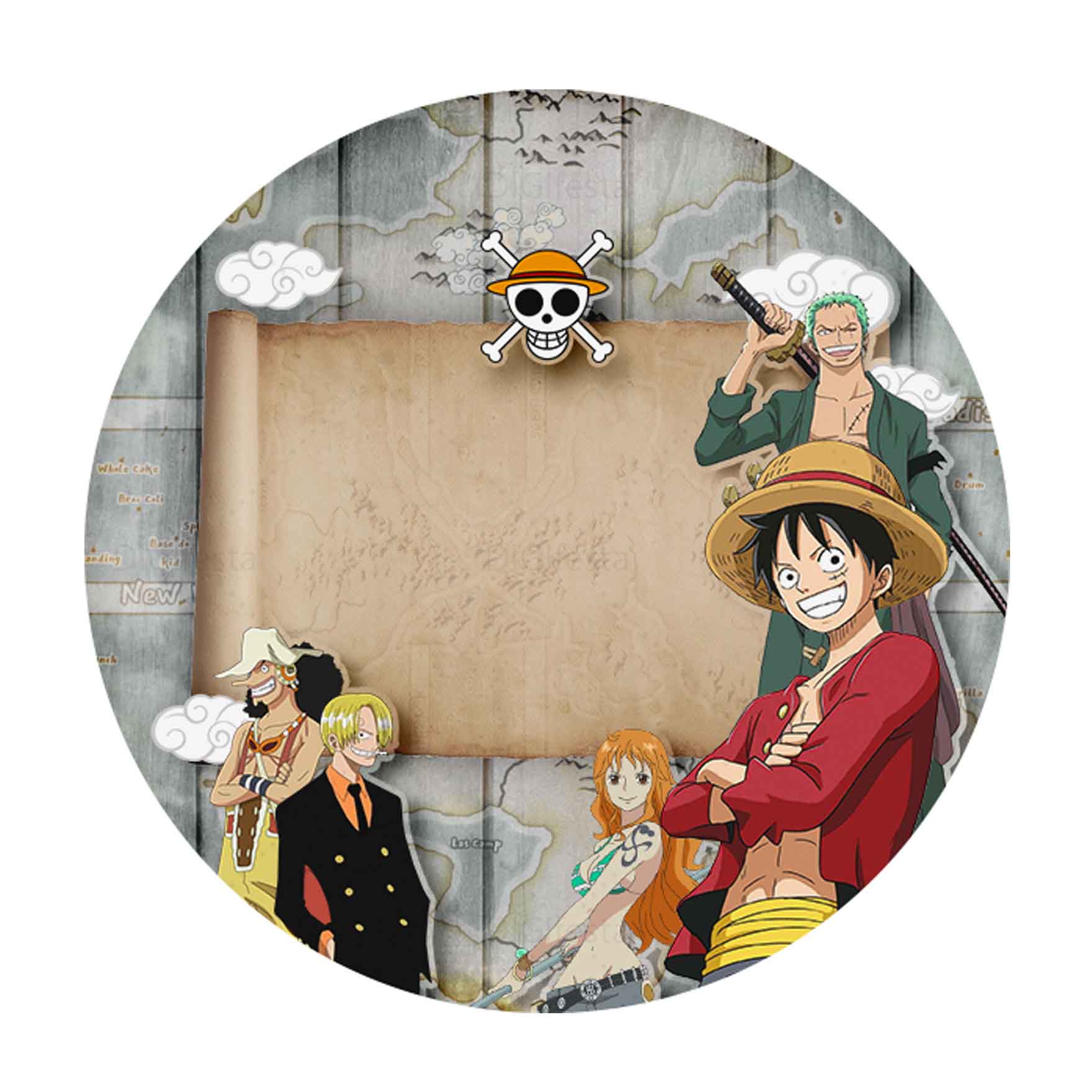 Rodelinha para Texto One Piece Grátis