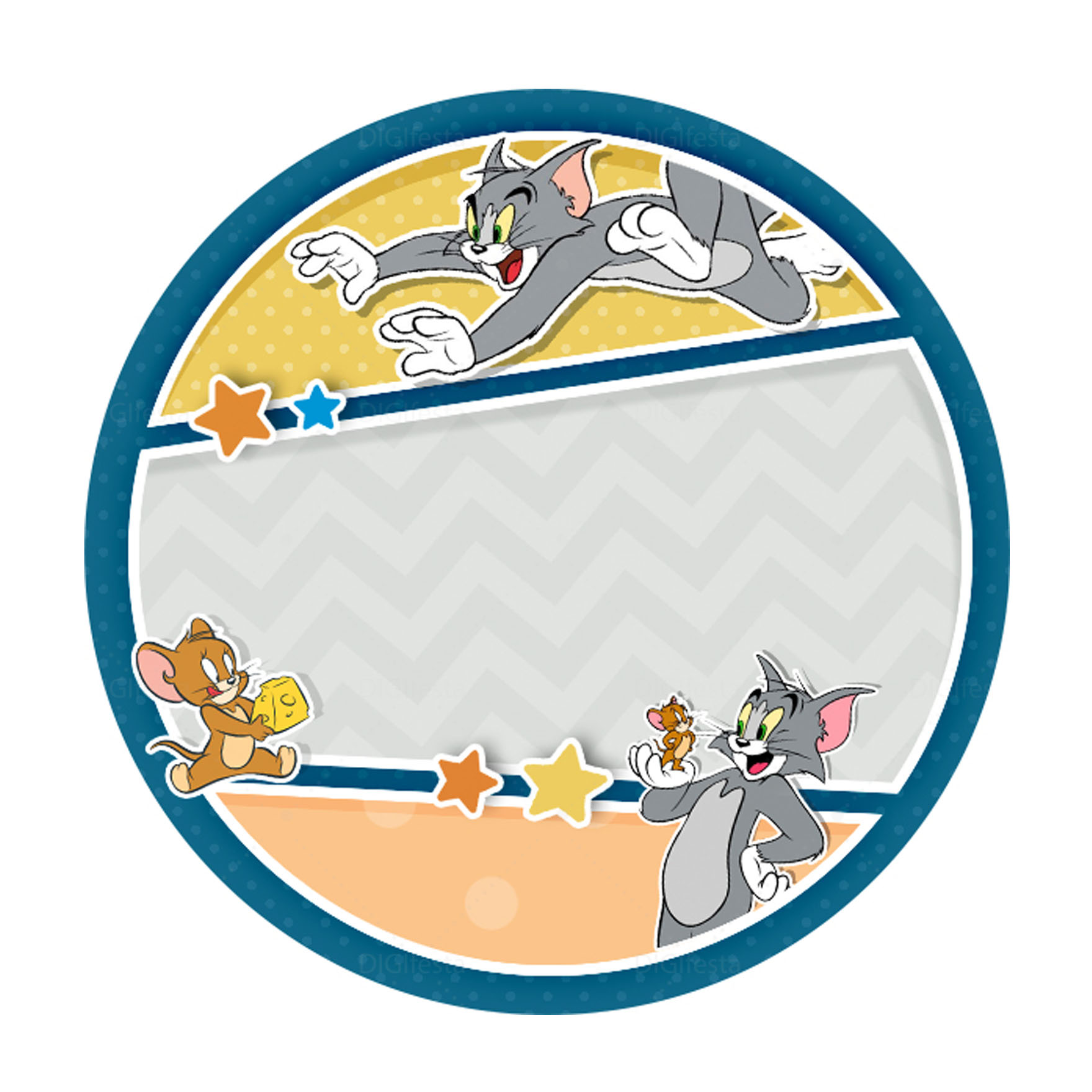 Rodelinha para Texto Tom and Jerry Grátis