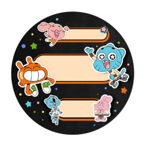 Rodelinha para texto O Incrivel Mundo de Gumball Grátis
