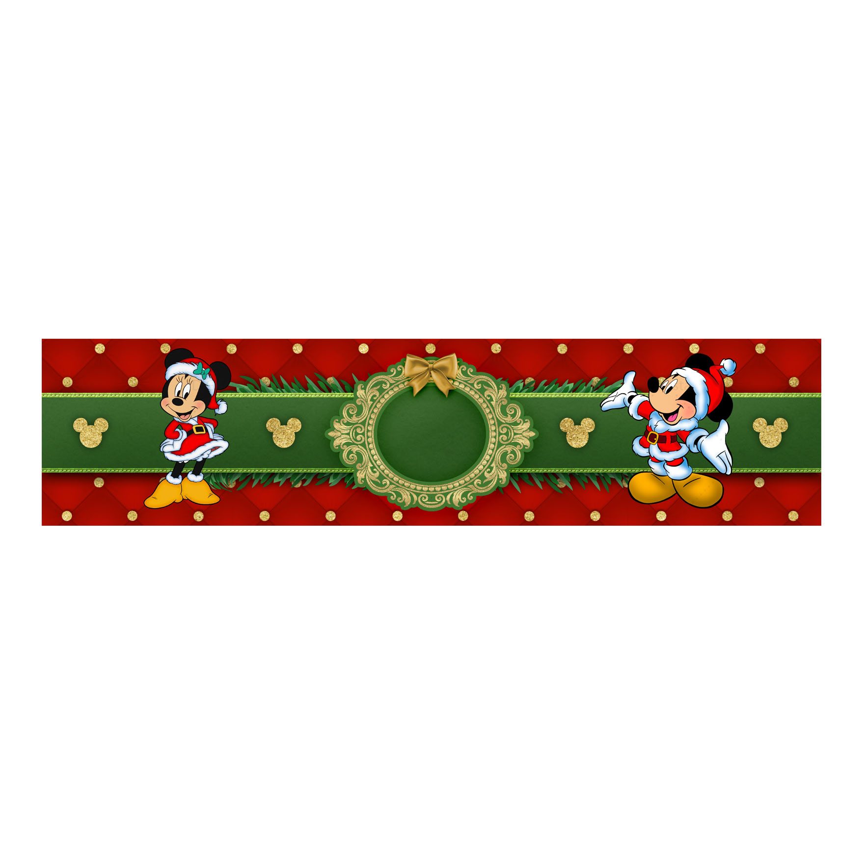 Rótulo Natal Mickey e Minnie Grátis