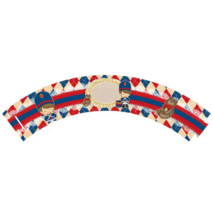 Saia de Cupcake Soldadinho de Chumbo Grátis